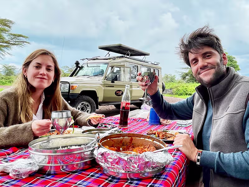 Fresh lunch box meals prepared by Nuru Activities